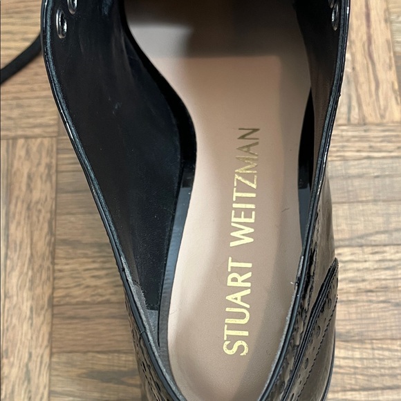 STUART WEITZMAN Womens Darra Patent Leather Brogue Oxfords Black size 9.5 B - Picture 14 of 16